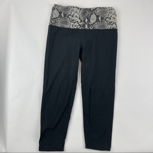 Max Core Leggings Womens Small Black Snake Print Waist - Picture 3 of 6